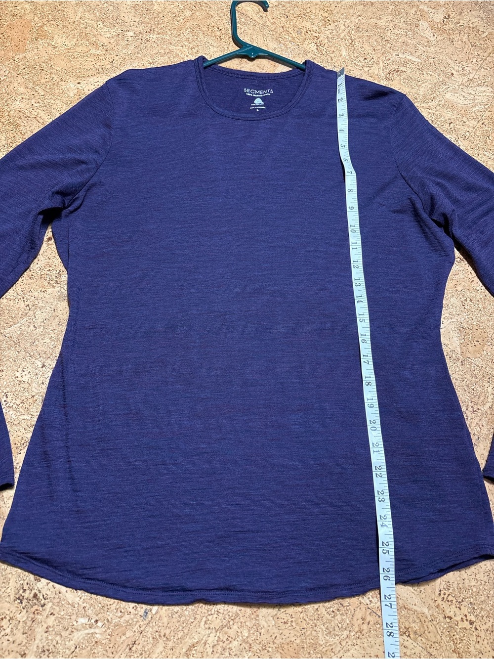 Seg'ments Wm's 100% Merino Wool Base Layer Top In Purple Heather Sz L - Picture 10 of 11